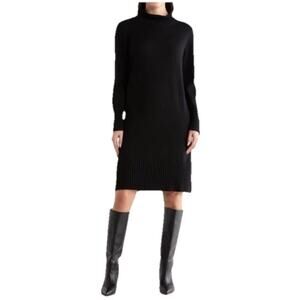 Eileen Fisher Turtleneck Tunic Dress Womens LARGE Minimalist Long Sleeve Classic